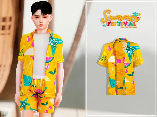 Alpha Summer Festival Sead set for kids - The Sims 4 Custom Content