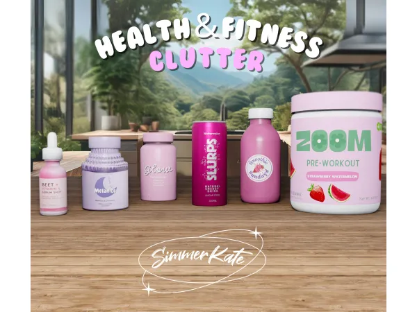 Alpha Health Fitness Clutter - The Sims 4 Custom Content