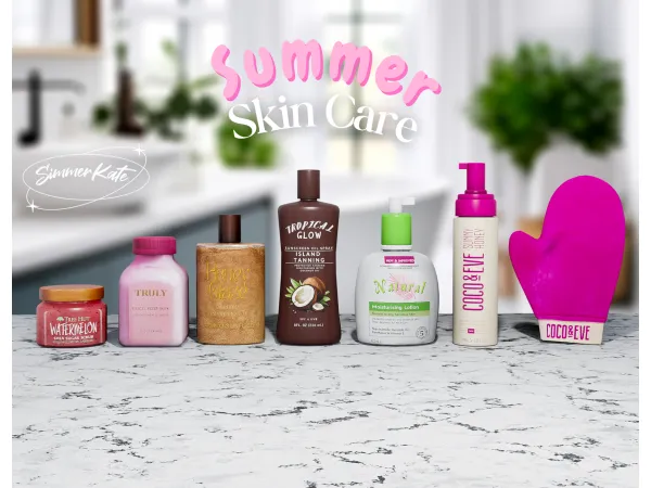 Alpha Summer Skin Care - The Sims 4 Custom Content