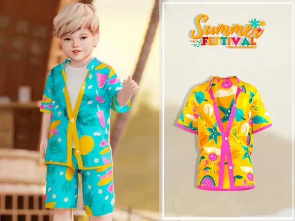 Alpha Summer Festival Sead Set for toddlers - The Sims 4 Custom Content