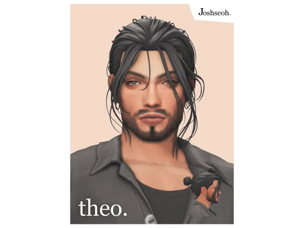 Maxis Match Theo Hair by jo_se_oh - The Sims 4 Custom Content