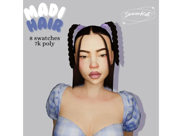Alpha Madi Hair - The Sims 4 Custom Content