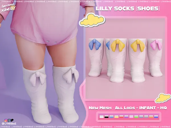 Alpha Lilly Socks [Found in shoes] by lynxsimzfamily - The Sims 4 Custom Content