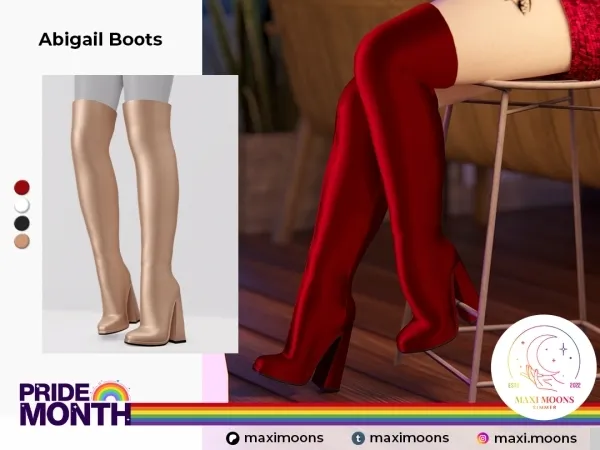 Alpha Abigail Boots - The Sims 4 Custom Content