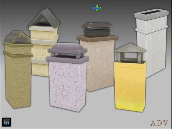 Mix Chimneys - The Sims 4 Custom Content
