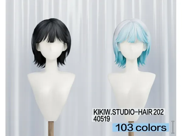 Alpha KIKIWSTUDIO HAIR 20240519 by KIKIW - The Sims 4 Custom Content