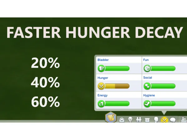 Maxis Match Faster Hunger Decay by emilia_ik - The Sims 4 Custom Content