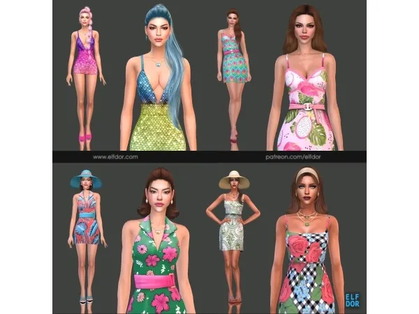 Maxis Match 2024 July 2 Summer Dresses - The Sims 4 Custom Content