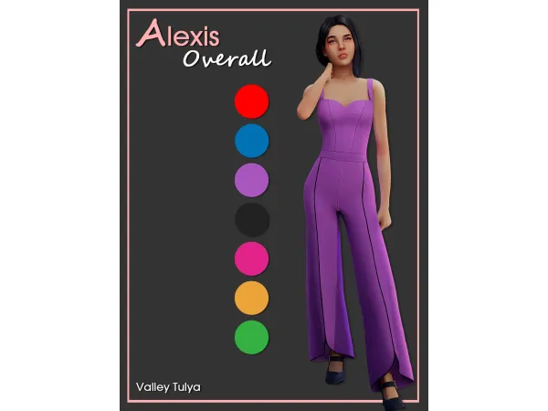 Alpha ( ) Alexis Overall by HelenaVtulya - The Sims 4 Custom Content