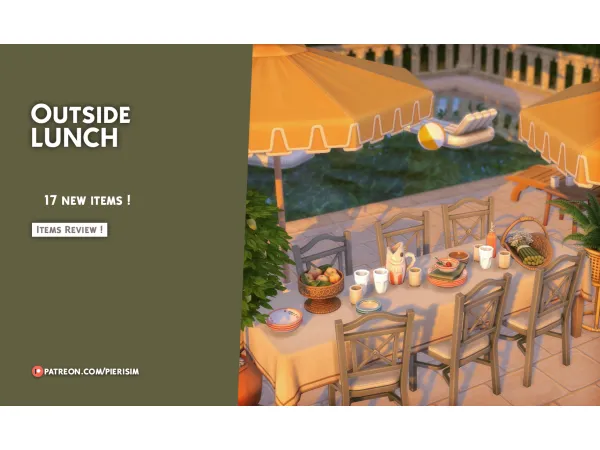 Maxis Match Outside Lunch by pierisim - The Sims 4 Custom Content