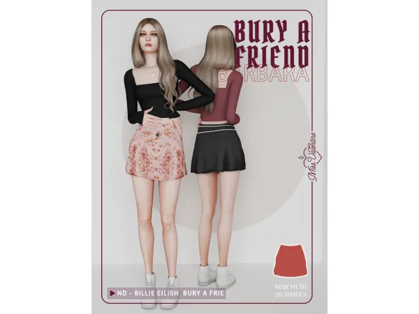 Maxis Match Barbara Skirt by Valentina - The Sims 4 Custom Content