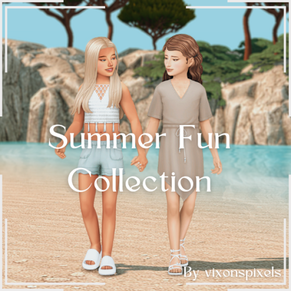 Maxis Match Summer Fun Kids Collection by simsfinds - The Sims 4 Custom Content