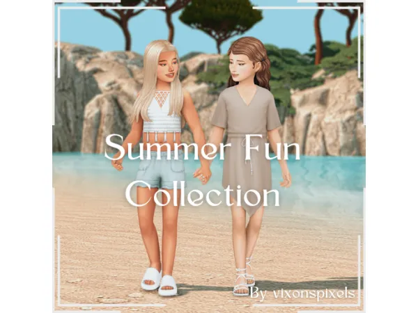 Maxis Match Summer Fun Kids Collection by vixonspixels - The Sims 4 Custom Content
