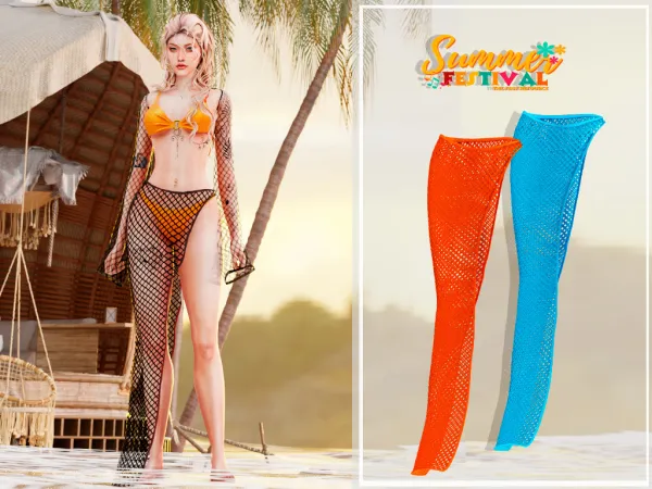 Alpha Bra Underwear Transparent Top and Skirt - The Sims 4 Custom Content