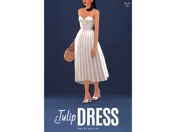 Maxis Match Tulip Dress(Download) by TwistedCat - The Sims 4 Custom Content