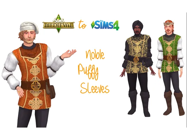 Maxis Match TSM to Noble Puffy Sleeves outfit for AM by zx_ta - The Sims 4 Custom Content