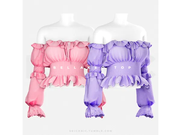 Alpha Bellakeo Top by absolutelyiconic - The Sims 4 Custom Content