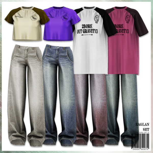 Alpha Raglan Set by simsfinds - The Sims 4 Custom Content