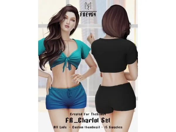 Alpha FR_Charlot Set - The Sims 4 Custom Content