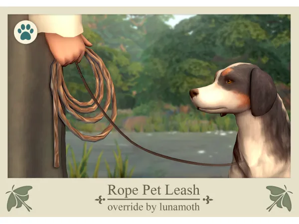 Maxis Match Pet Leash Override by lunamothsims - The Sims 4 Custom Content