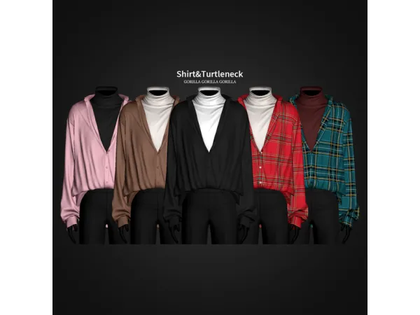Mix ShirtTurtleneck by gorillax3 - The Sims 4 Custom Content