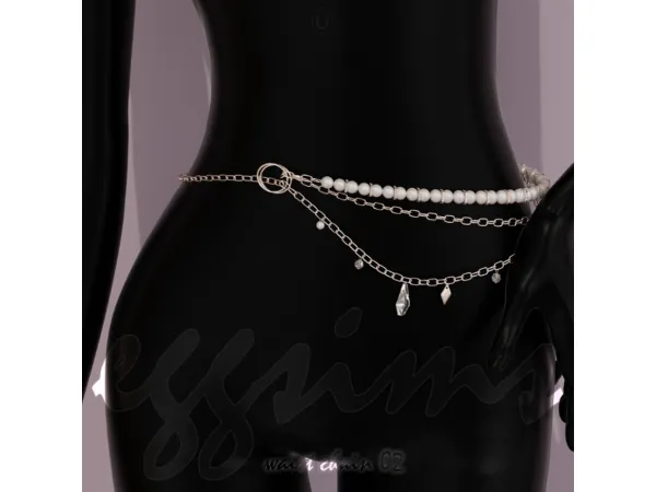 Alpha [ ] Waist chain 02 by eggsims - The Sims 4 Custom Content
