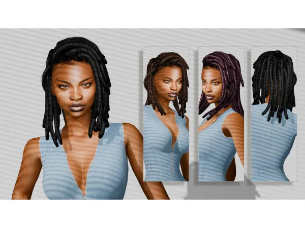 Alpha [MODCo] Alheri Hairstyle by darknighttsims - The Sims 4 Custom Content