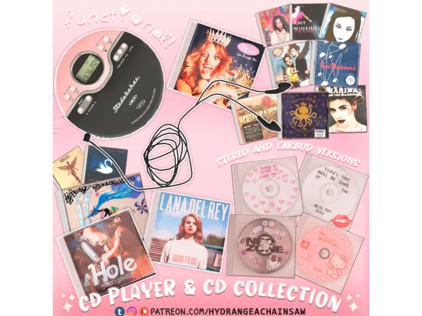 Alpha CD player collection - The Sims 4 Custom Content