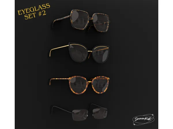 Alpha Eyeglasses set 2 - The Sims 4 Custom Content