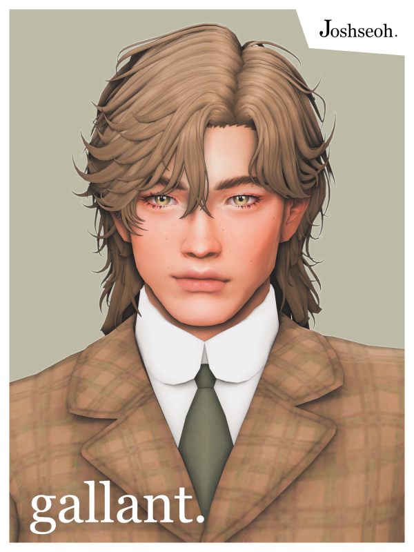 Maxis Match Gallant Hair by simsfinds - The Sims 4 Custom Content