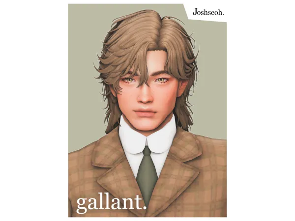 Maxis Match Gallant Hair by jo_se_oh - The Sims 4 Custom Content