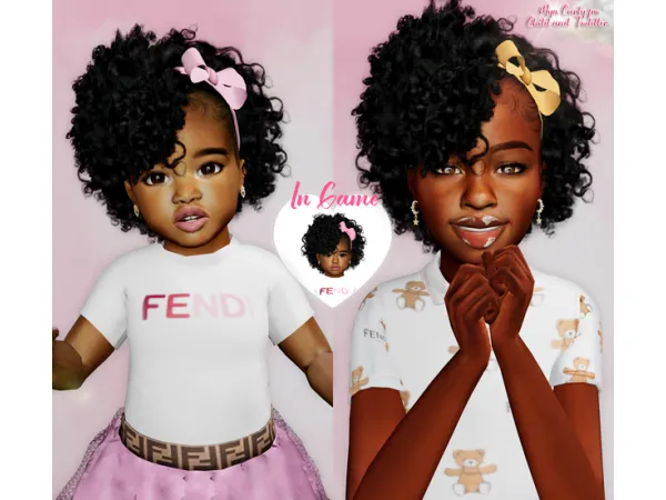Mya Curly Fro for Toddler and Child sims❤ by XxBlacksims