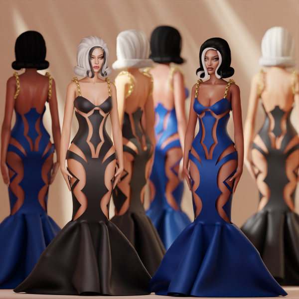 Alpha AFAGA GOWN by simsfinds - The Sims 4 Custom Content