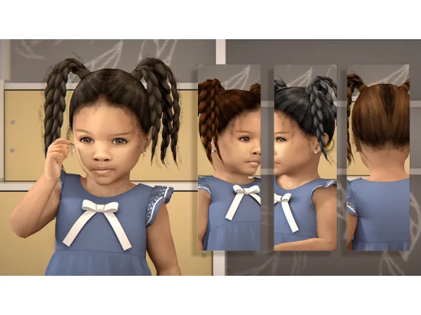 Alpha [MODCo] Briana Hairstyle Toddler by darknighttsims - The Sims 4 Custom Content