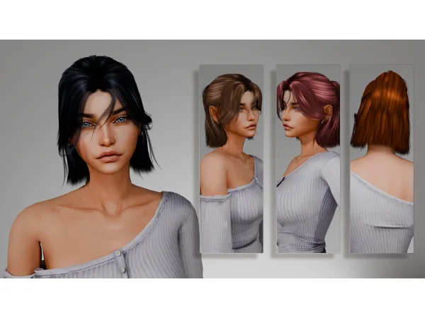 Alpha [MODCo] River Hairstyle by darknighttsims - The Sims 4 Custom Content
