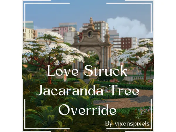 Maxis Match Love Struck Jacaranda Override by vixonspixels - The Sims 4 Custom Content