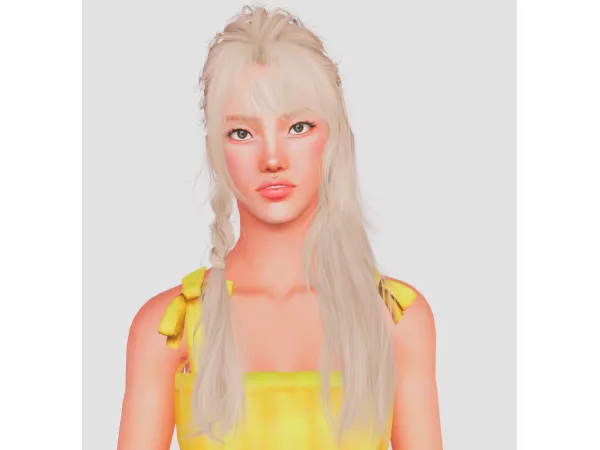 WINGS EF0717 BRAIDED LONG HAIR CONVERSION - The Sims 3 Custom Content