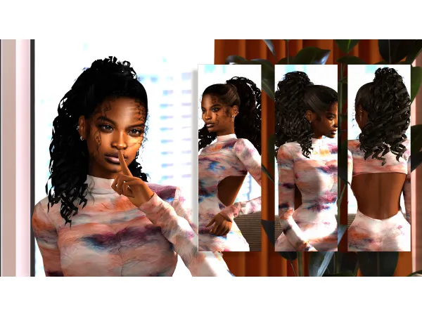 Alpha [MODCo] Jael Hairstyle by darknighttsims - The Sims 4 Custom Content