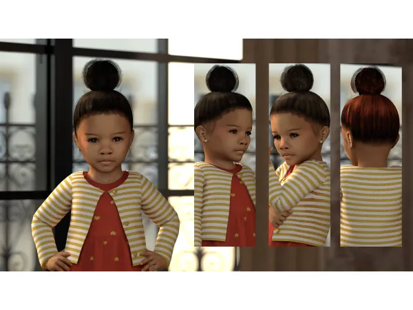 Alpha [MODCo] Farai Hairstyle Toddler by darknighttsims - The Sims 4 Custom Content