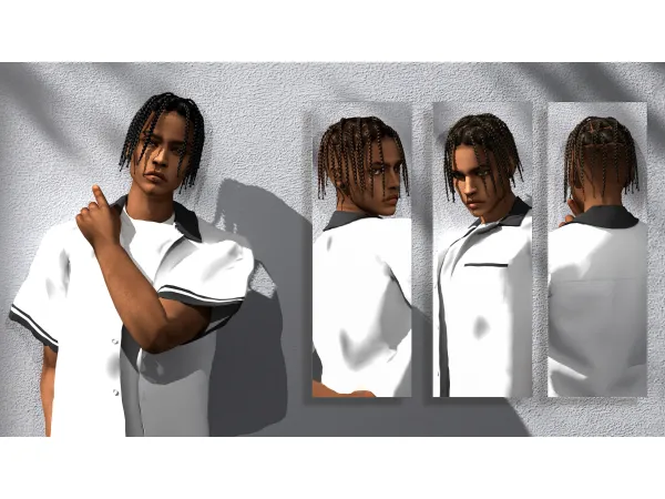 Alpha [MODCo] Mpho Hairstyle by darknighttsims - The Sims 4 Custom Content