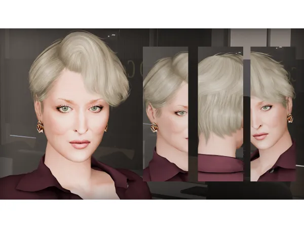 Alpha [MODCo] Miranda Hairstyle by darknighttsims - The Sims 4 Custom Content