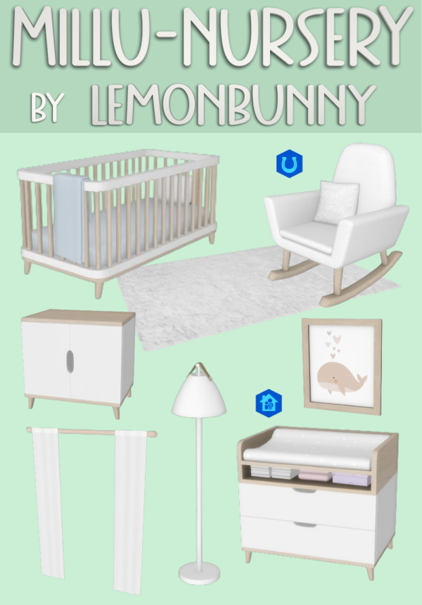 Maxis Match Pack MILLU Nursery by lemonbunny - The Sims 4 Custom Content