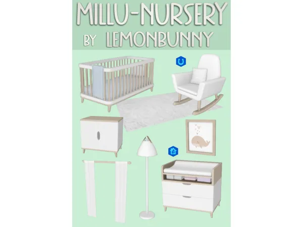 Maxis Match Pack MILLU Nursery by Lemonbunny - The Sims 4 Custom Content