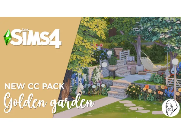 Alpha Golden Garden set - The Sims 4 Custom Content