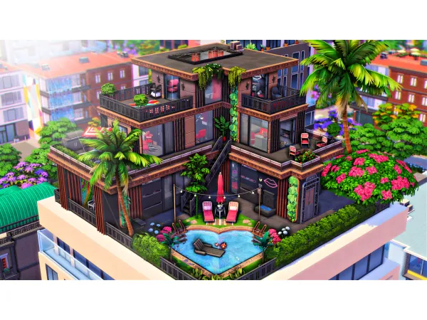 Maxis Match The Penthouse of Love - The Sims 4 Custom Content