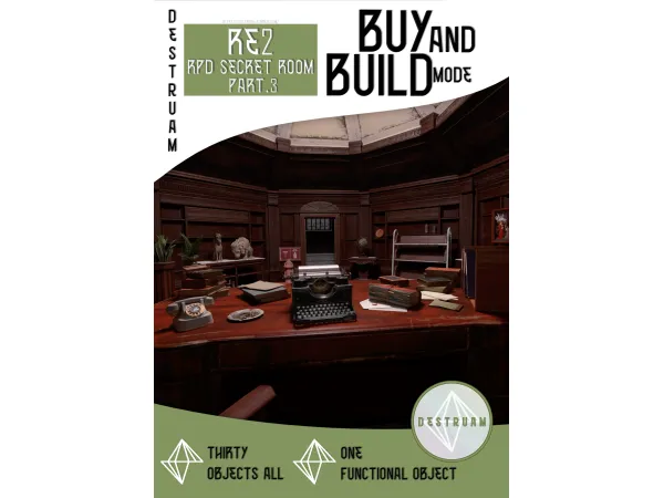Alpha RPD Secret Room p 3 by Destruam - The Sims 4 Custom Content