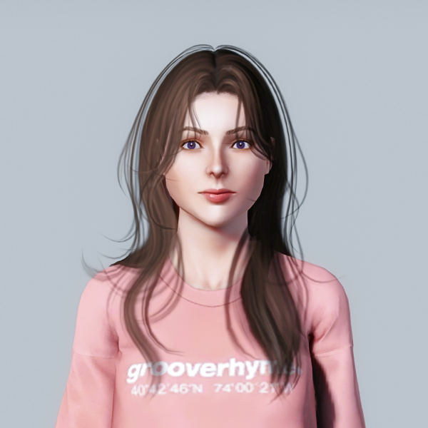 [Lower Poly] Hezeh FHair No5 by simsfinds - The Sims 3 Custom Content