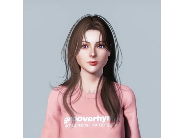 [Lower Poly] Hezeh FHair No5 - The Sims 3 Custom Content