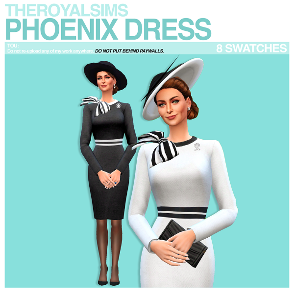 Mix THEROYALSIMS PHOENIX DRESS by simsfinds - The Sims 4 Custom Content