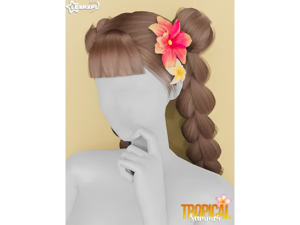 Mix Tropical Summer Flower Headwear [613 Items] by Learxfl - The Sims 4 Custom Content